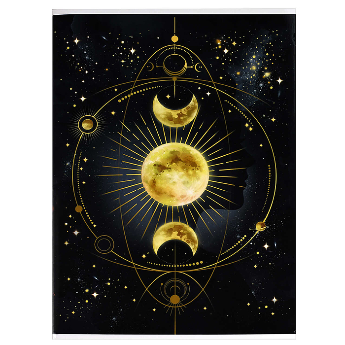 Тетрадь-перевертыш, 80 л. клетка "Кот-маг" 210 х 297 мм, А4 мягкий переплёт