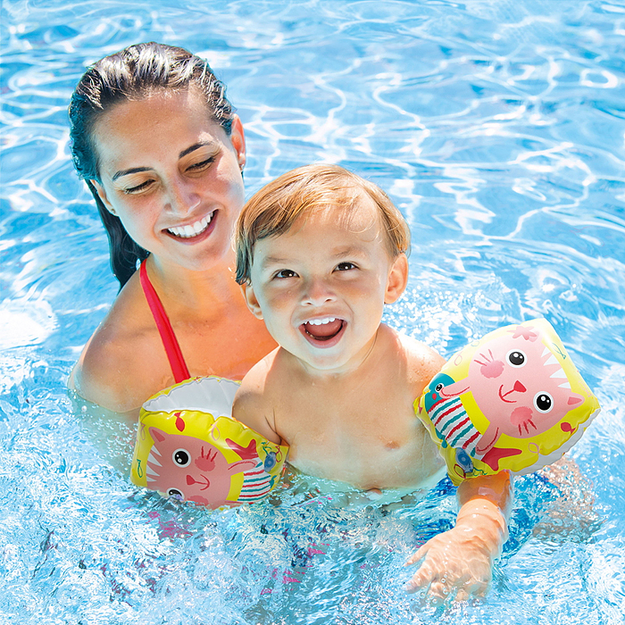 Нарукавники 20х15см "Котенок" 3-6 лет, 56665EU INTEX