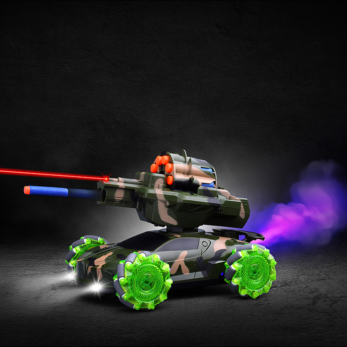 Машина QF667-11A "Rasing с пушкой-2" р/у, 27MHz, в коробке