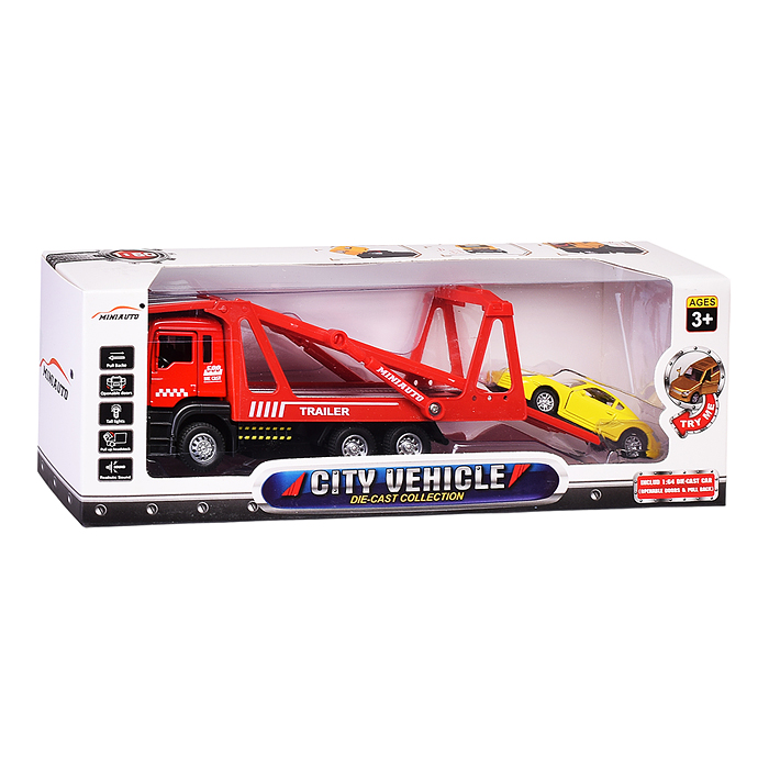 Автовоз 50010-1 с импортной машиной, в коробке