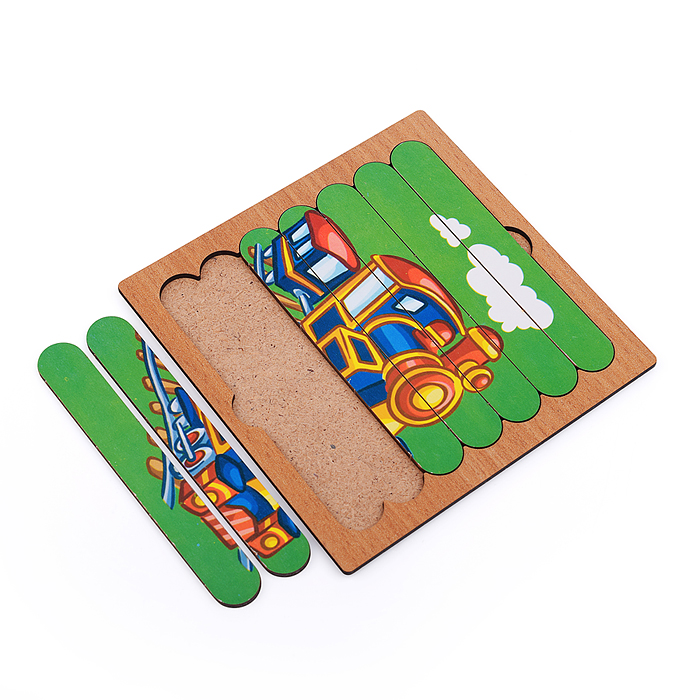 Фото к товару Пазлы-палочки "Транспорт" дер. Пазлы-палочки "Транспорт" дер.