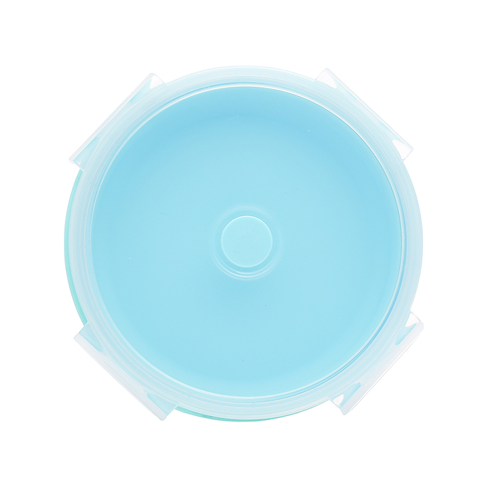 Ланчбокс складной герметичный круглый, 1200 мл, диаметр 18 см, высота 8 см, в сложенном ви