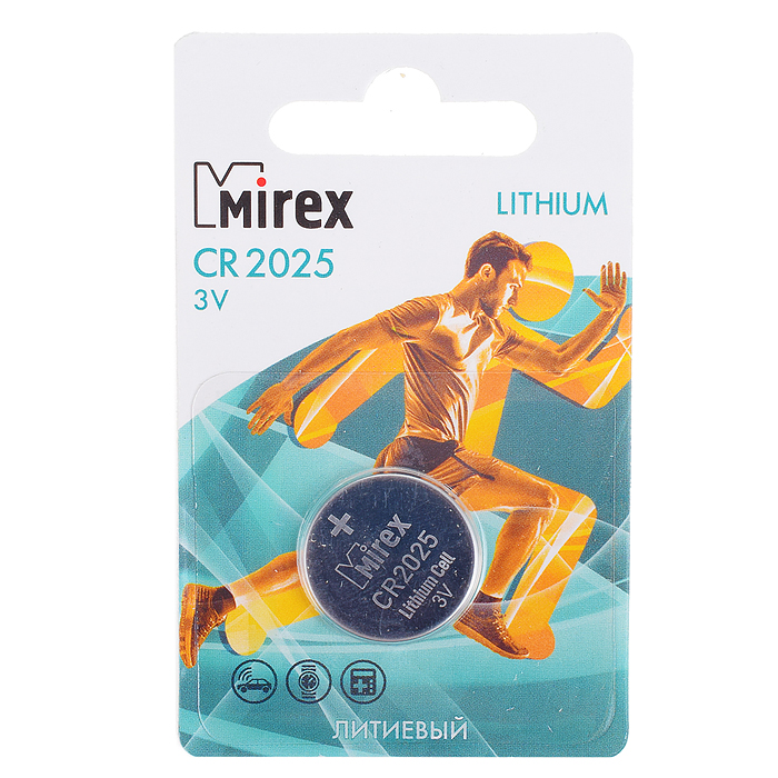 Батарея литиевая Mirex CR2025 3V 1 шт. ecopack Батарея литиевая Mirex CR2025 3V 1 шт. ecopack