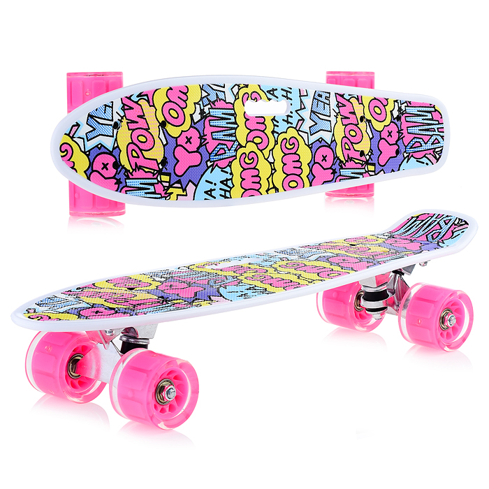 Скейт детский 3142-58, 55 см, колесо PU со светом 