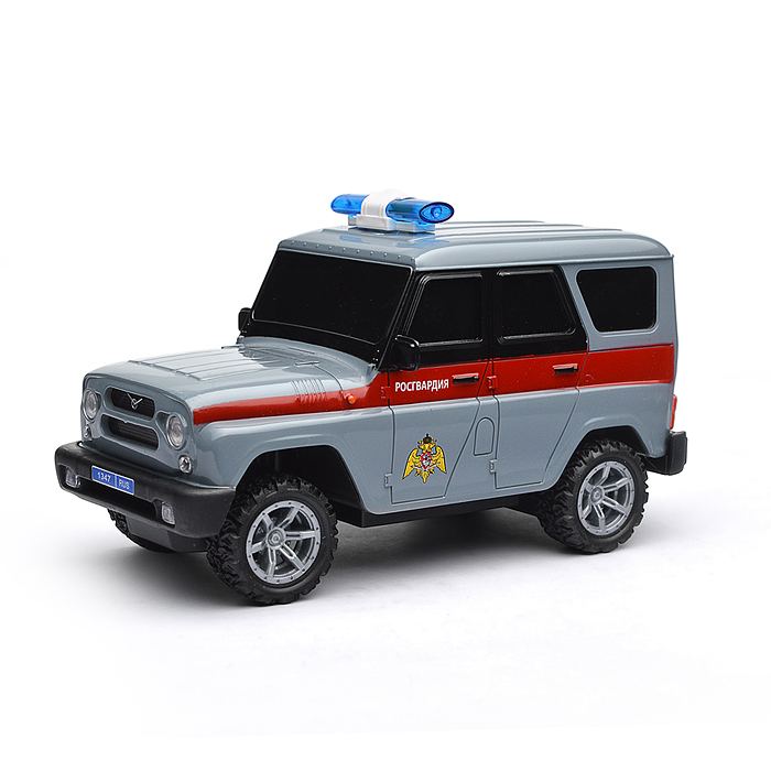 Машина UAZ Hunter Росгвардия, р/у 18 см, свет, сер, в коробке