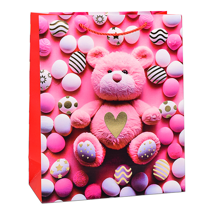 Фото к товару Пакет подарочный 00-6327 "Мишка в сладостях" 32х26х10 см Пакет подарочный 00-6327 "Мишка в сладостях" 32х26х10 см
