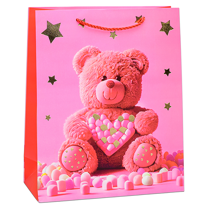 Фото к товару Пакет подарочный 00-6327 "Мишка в сладостях" 32х26х10 см Пакет подарочный 00-6327 "Мишка в сладостях" 32х26х10 см