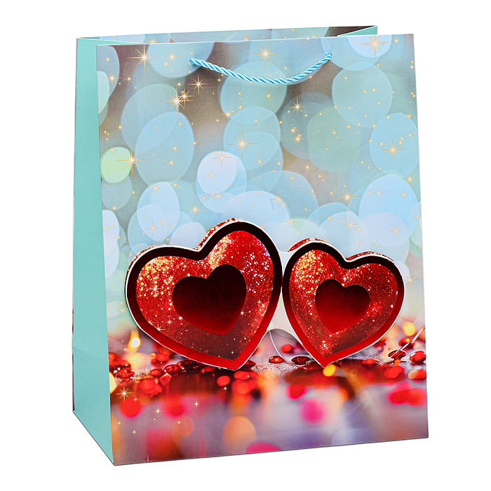 Пакет подарочный 00-6333 "Два сердца" 23х32х12 см