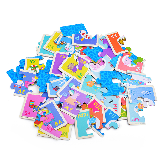 Фото к товару Набор пазлов 60 Читаем по слогам. Свинка Пеппа Набор пазлов 60 Читаем по слогам. Свинка Пеппа