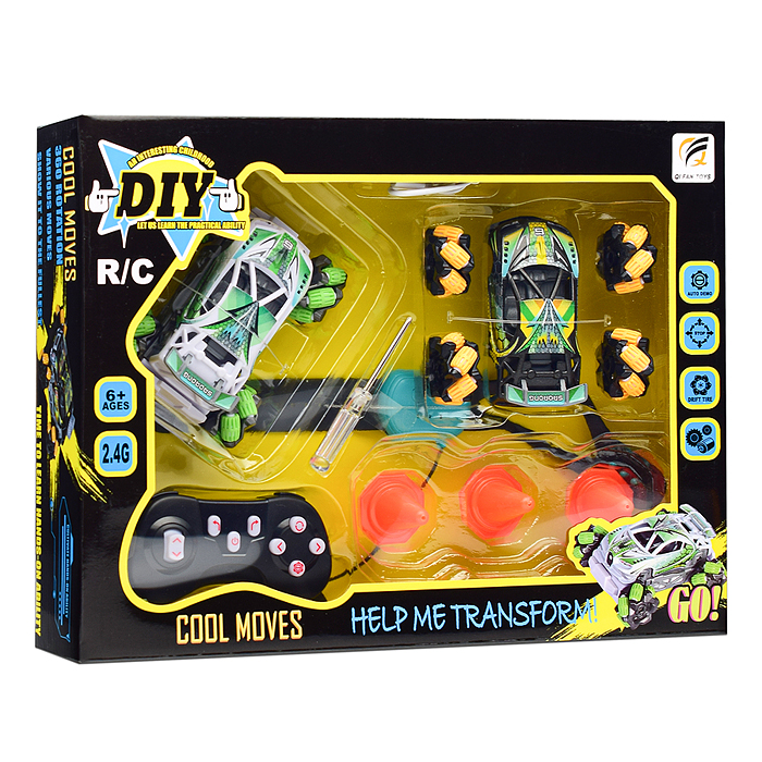 Машина QF529DIY-A "Супергонка" на р/у 27 MHz, в коробке