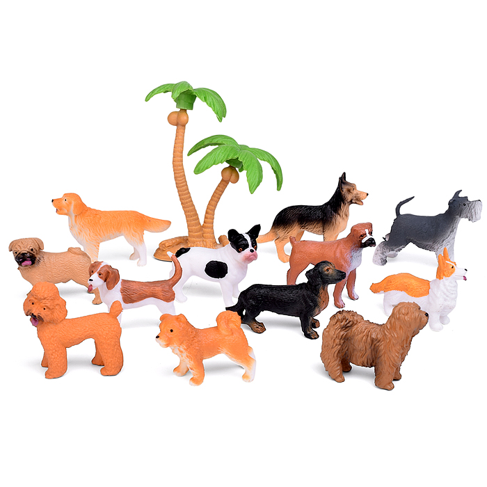 Набор животных TQ260-31C "Собака" в ассортименте, в коробке