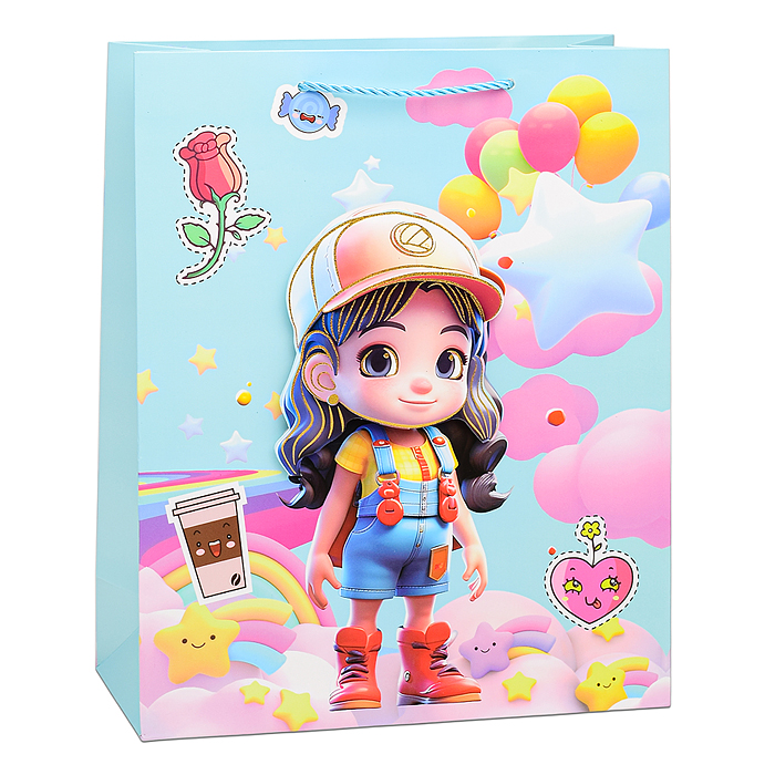 Фото к товару Пакет подарочный 00-6360 "Сказочная девочка" 26х32х12 см Пакет подарочный 00-6360 "Сказочная девочка" 26х32х12 см