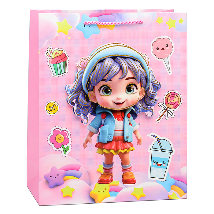 Фото к товару Пакет подарочный 00-6360 "Сказочная девочка" 26х32х12 см Пакет подарочный 00-6360 "Сказочная девочка" 26х32х12 см