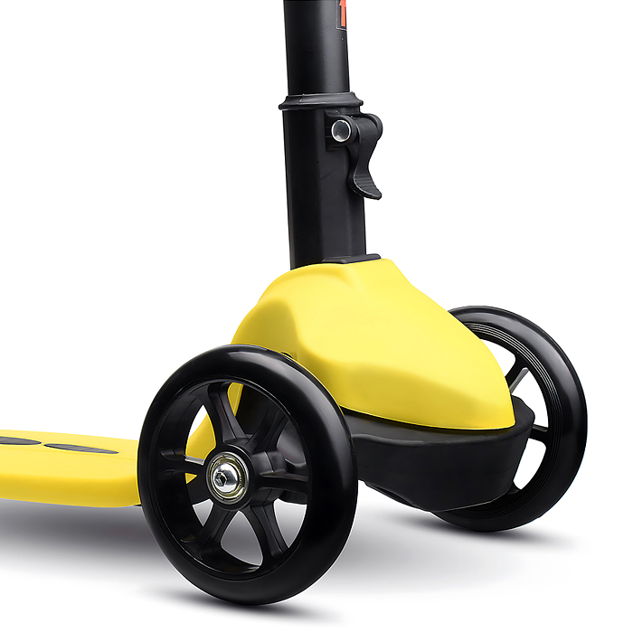Самокат трёхколёсный R0205 ROCKET колёса PU, цвет желтый