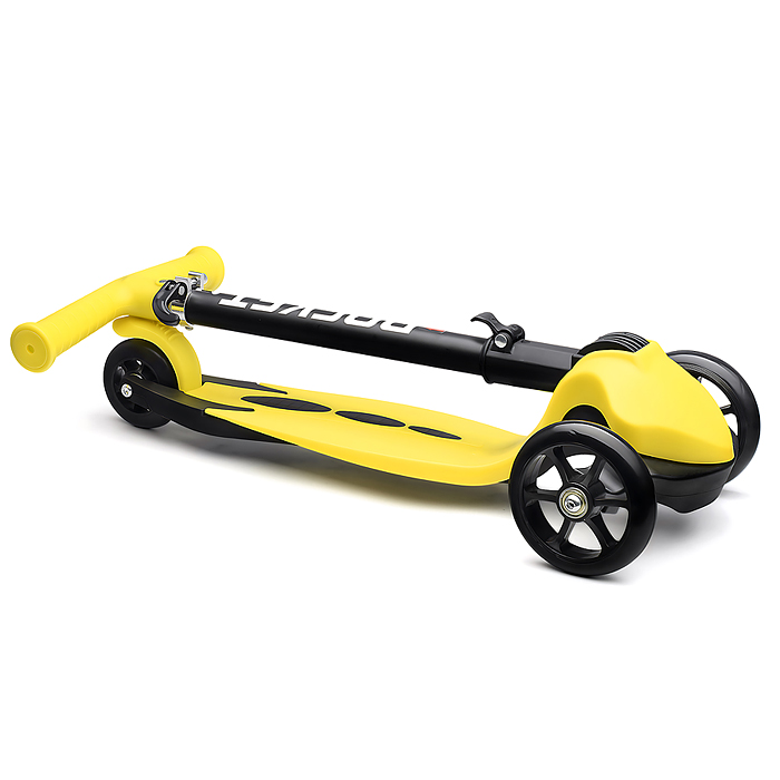 Самокат трёхколёсный R0205 ROCKET колёса PU, цвет желтый