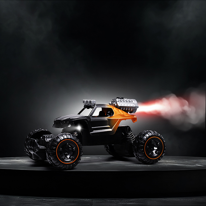 Машина BT0057-2 "Багги. Мощный заезд" дым  р/у, 27 MHz, в коробке