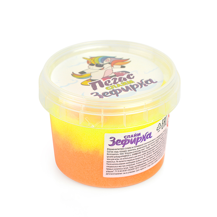 Фото к товару Слайм Зефирка, 100 гр., два цвета: оранжевый и желтый Слайм Зефирка, 100 гр., два цвета: оранжевый и желтый