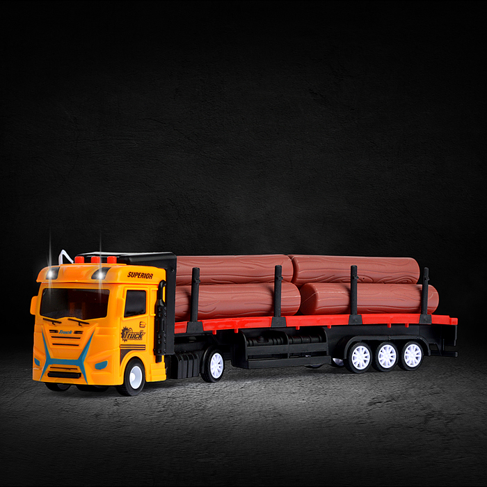 Фото к товару Машина 99A3C "Лесовоз" со срубом, в коробке Машина 99A3C "Лесовоз" со срубом, в коробке