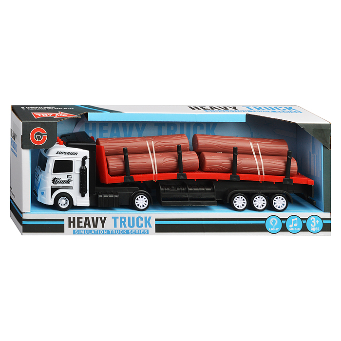 Фото к товару Машина 99A3C "Лесовоз" со срубом, в коробке Машина 99A3C "Лесовоз" со срубом, в коробке