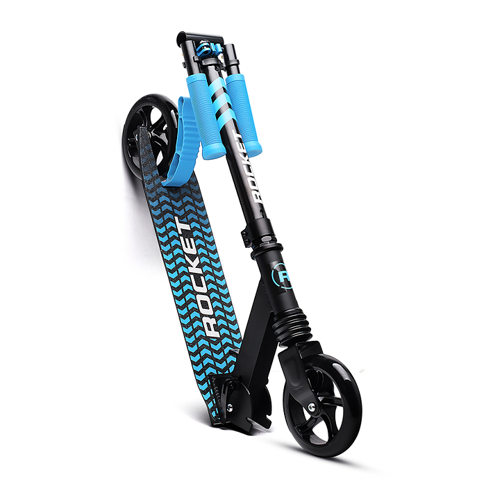 Фото к товару Самокат детский R0201 ROCKET, алюминиевый, колеса PU, 145 мм, синий Самокат детский R0201 ROCKET, алюминиевый, колеса PU, 145 мм, синий