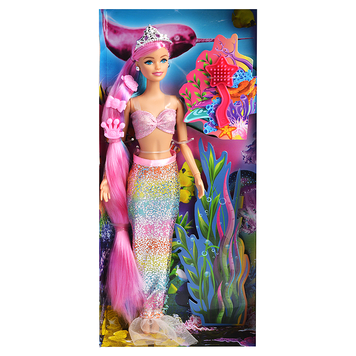 Кукла София 29 см. (руки и ноги сгиб., русалка, акс,) в коробке