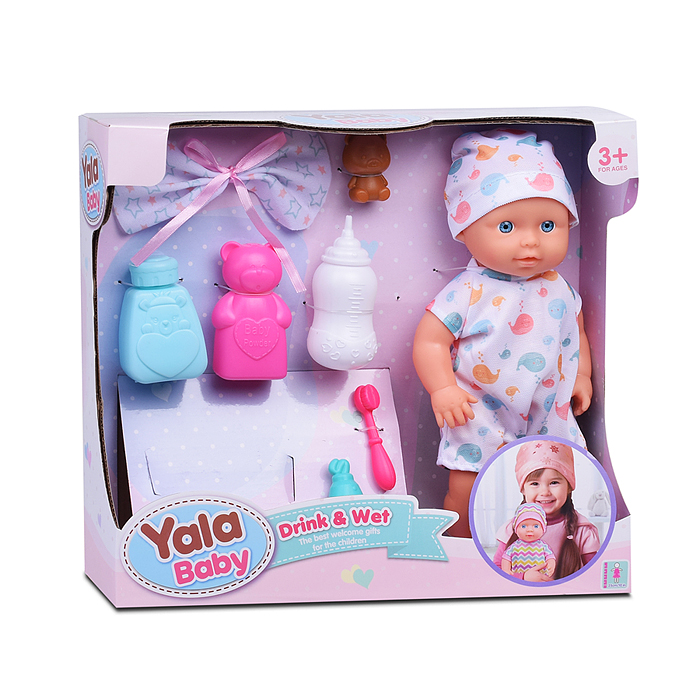 Пупс с аксессуарами YL2425J-C "Алёнка" в коробке