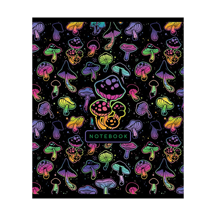 Тетрадь 48л. клетка, А5 "Грибочки" скрепка