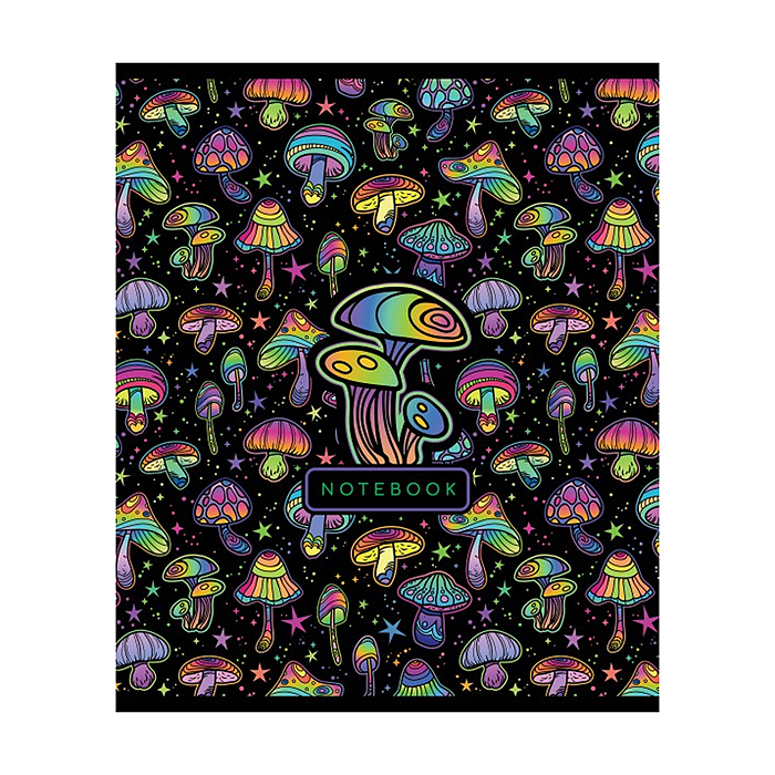 Тетрадь 48л. клетка, А5 "Грибочки" скрепка