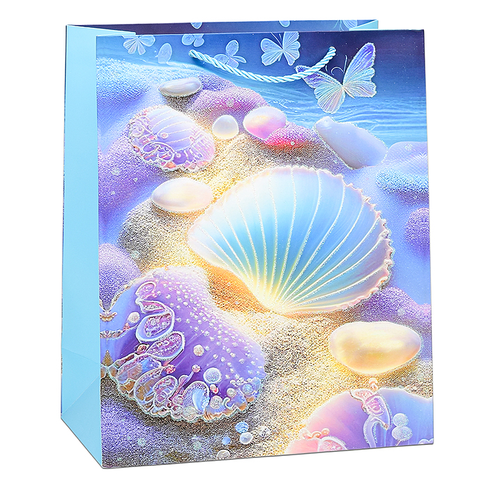 Пакет подарочный 00-6345 "Морская ракушка" 26х32х12 см