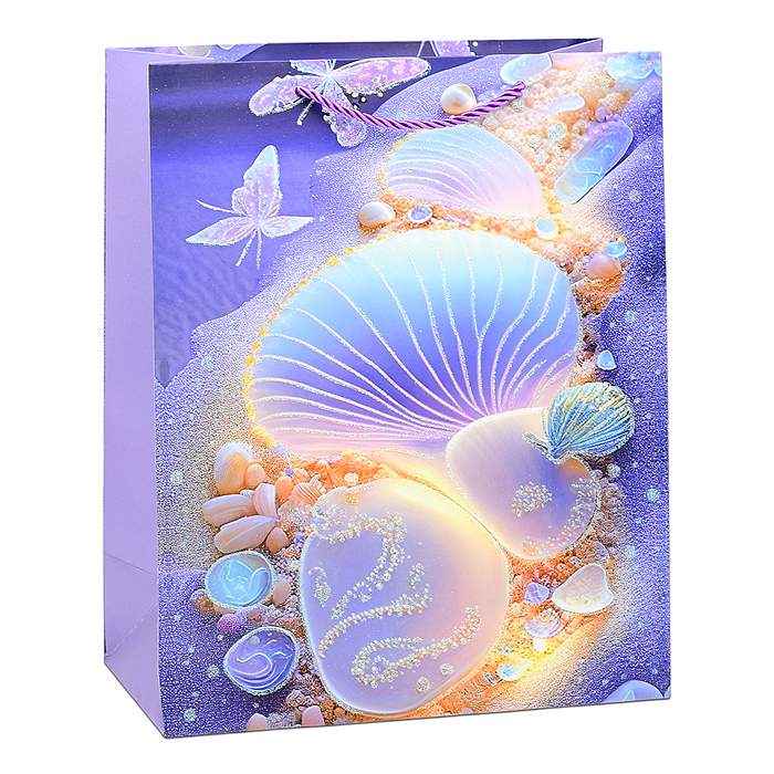 Пакет подарочный 00-6345 "Морская ракушка" 26х32х12 см