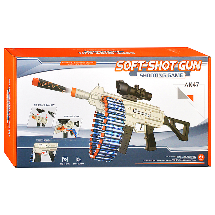 Автомат 999-1 "Soft-shot gun" в коробке