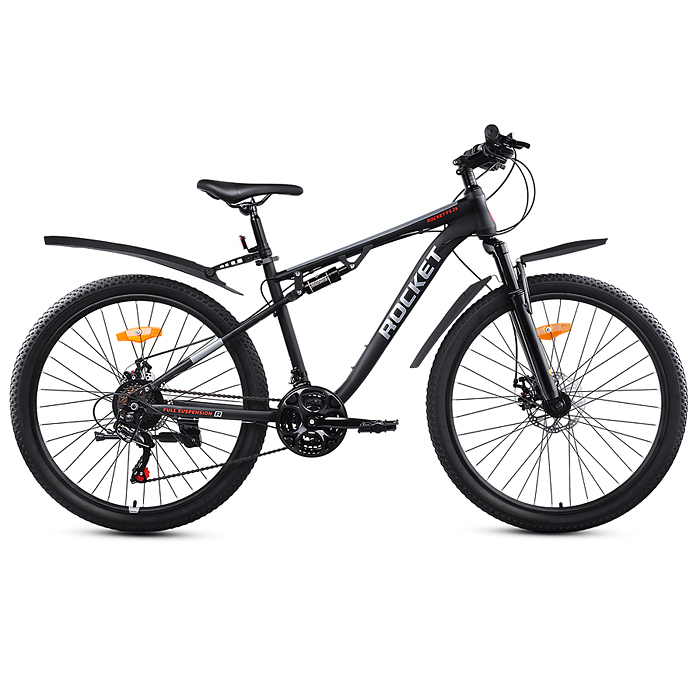 Велосипед 26" Rocket FS, цвет черный, размер 19" Велосипед 26" Rocket FS, цвет черный, размер 19"