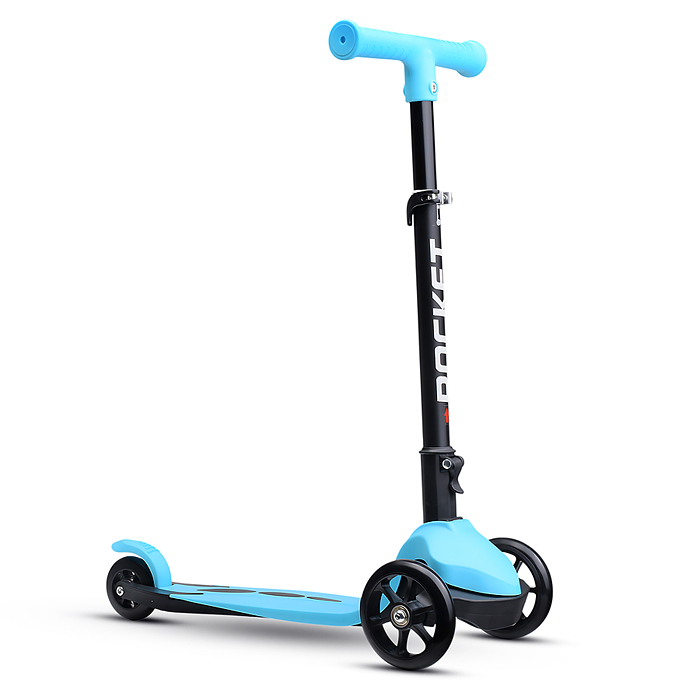 Самокат трёхколёсный R0205 ROCKET колёса PU, цвет бирюзовый