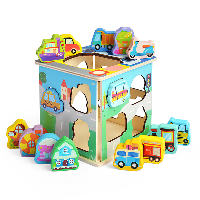 Куб развивающий D1901 "Городской транспорт"