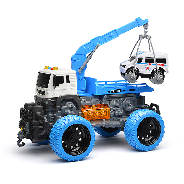 Машина JS106AS "Эвакуатор" 1:16 (свет, звук) в коробке (цвет зеленый)