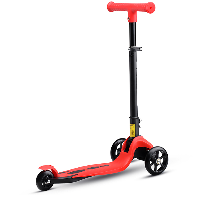 Самокат трёхколёсный R0205 ROCKET колёса PU, цвет красный