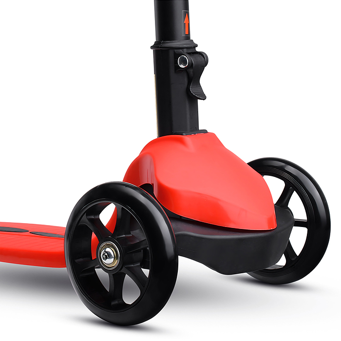 Самокат трёхколёсный R0205 ROCKET колёса PU, цвет красный
