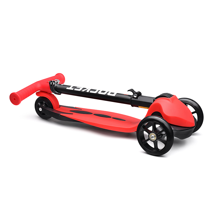 Самокат трёхколёсный R0205 ROCKET колёса PU, цвет красный
