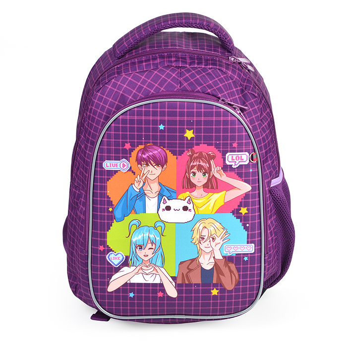 Фото к товару Рюкзак облегченный "Аниме" с анатомической спинкой, 2 отделения на молнии Рюкзак облегченный "Аниме" с анатомической спинкой, 2 отделения на молнии