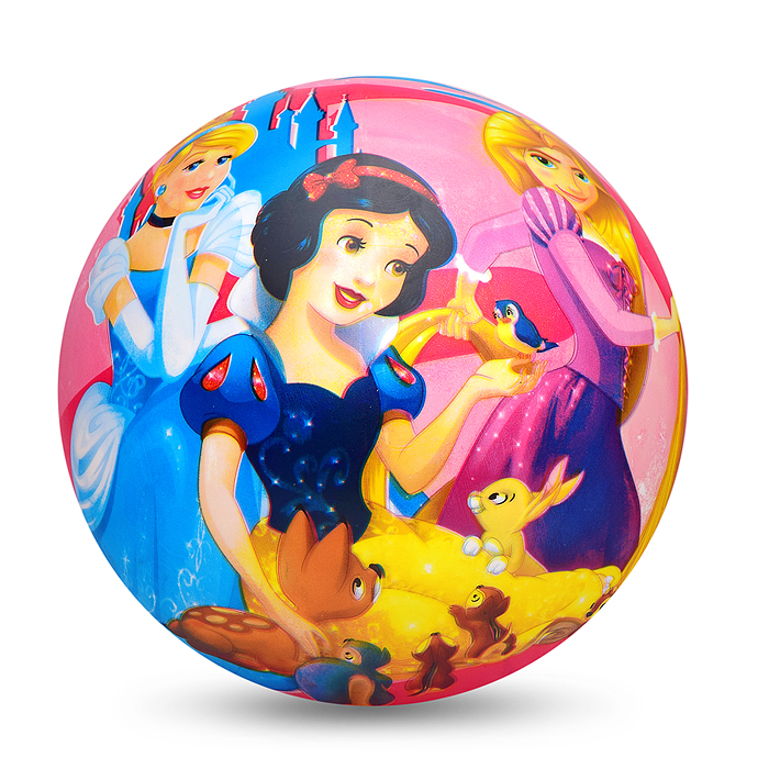 Мяч пвх 23 см "Принцессы" полноцвет, в сетке 