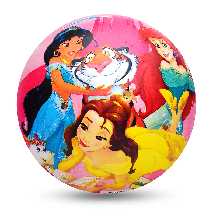 Мяч пвх 23 см "Принцессы" полноцвет, в сетке 