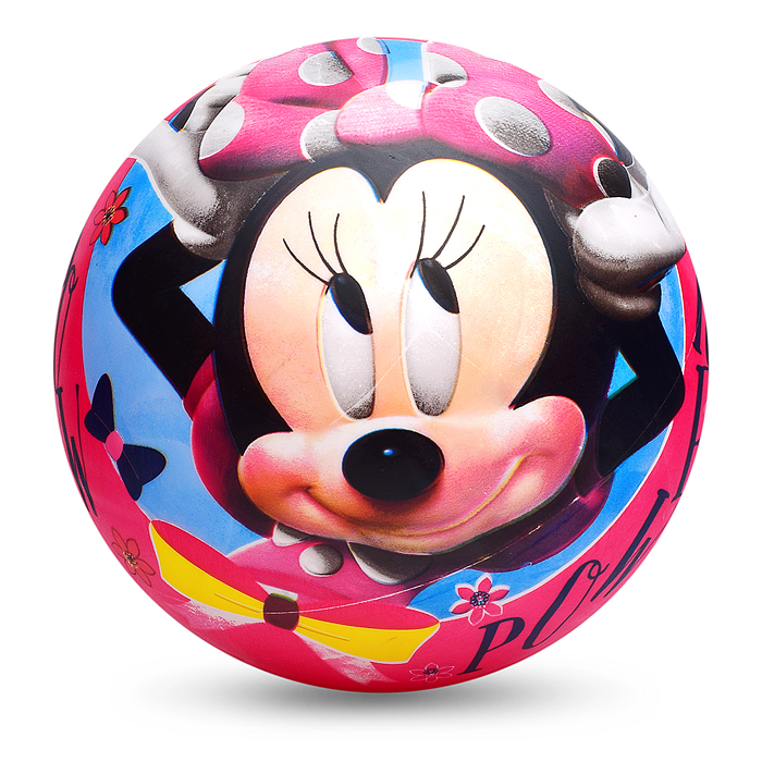 Мяч пвх 23 см "Минни маус" полноцвет, в сетке 