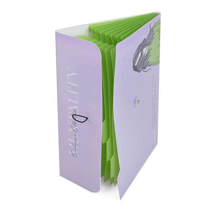 Папка с резинкой с 8-ю отделениями "Mentality" A4 (328x235x16 мм) 600 мкм, фактура "песок" 