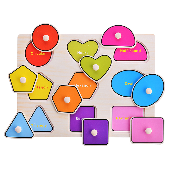 Пазл-вкладыш D1645 "Яркие формы"