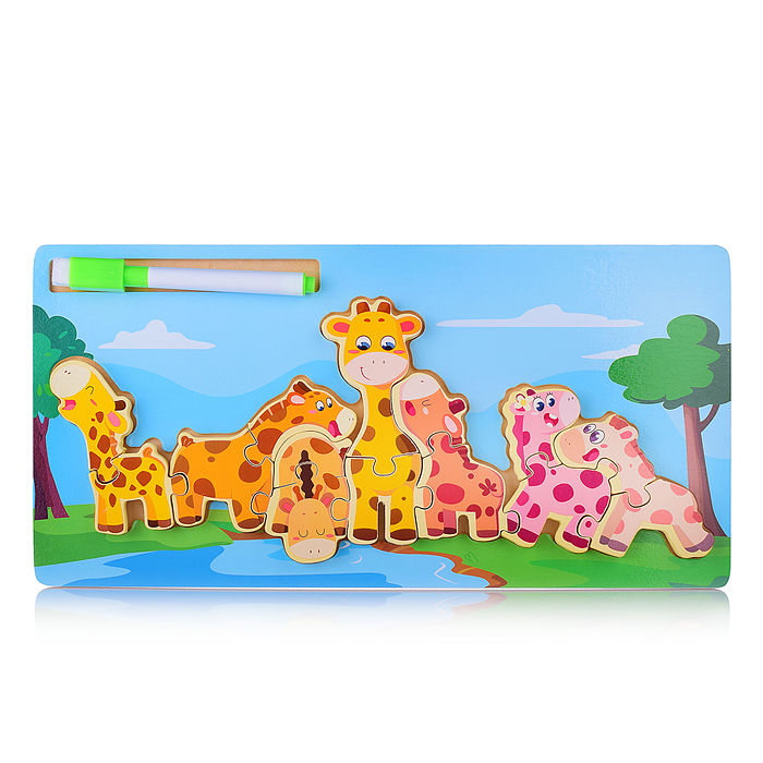 Пазл-вкладыш D1678 "Жирафы"
