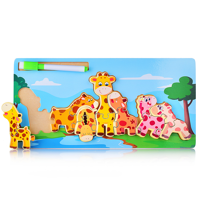 Пазл-вкладыш D1678 "Жирафы"