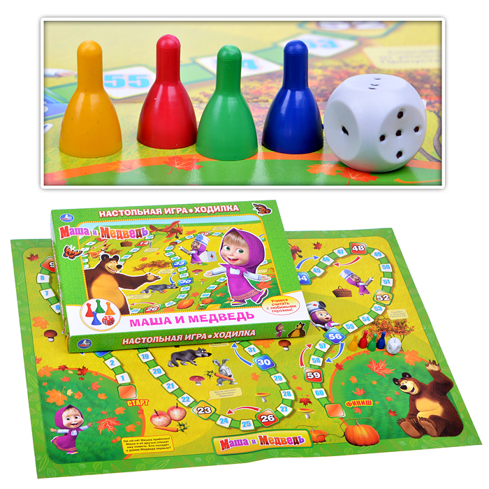 Настольная игра-ходилка "Маша и Медведь" Настольная игра-ходилка "Маша и Медведь"