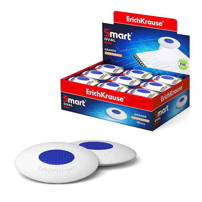 Ластик с пластиковым держателем Smart Mini Oval