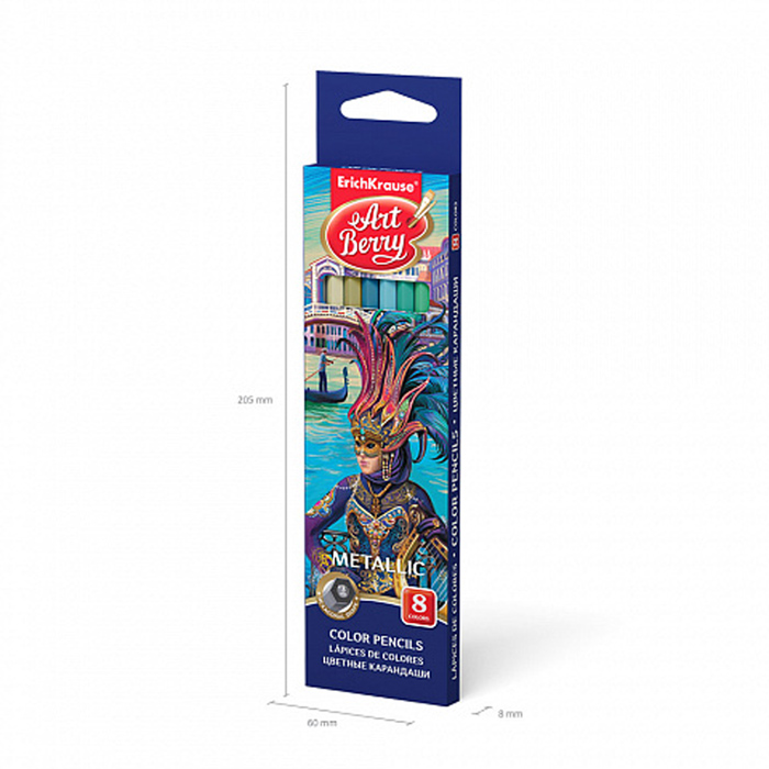 Карандаши цветные 8цв Metallic Creative Line