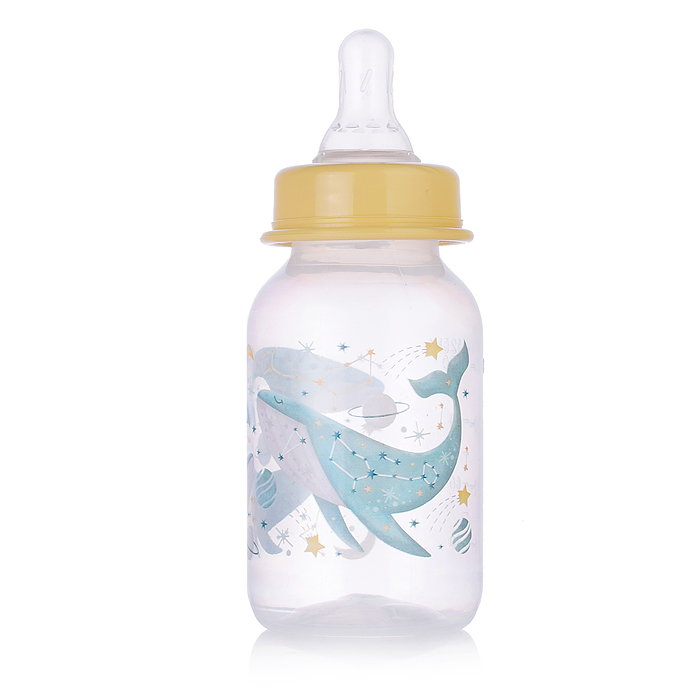 Бутылочка для кормления 125мл, соска S, "Звездное небо" в ассортименте